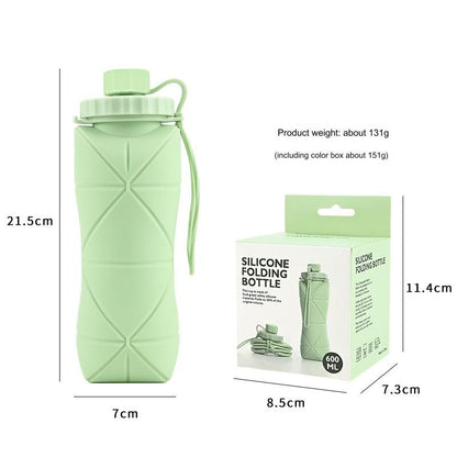 Foldable Water Bottle 350ml - 600ml Collapsible Retractable Travel Gym Sport Kids  Silicone Bottle Portable Outdoor