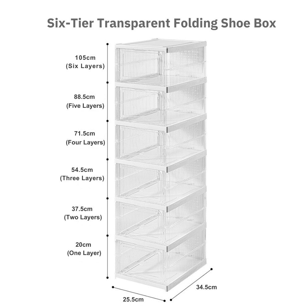 Foldable Shoe Box Transparent Display Box / Storage Box