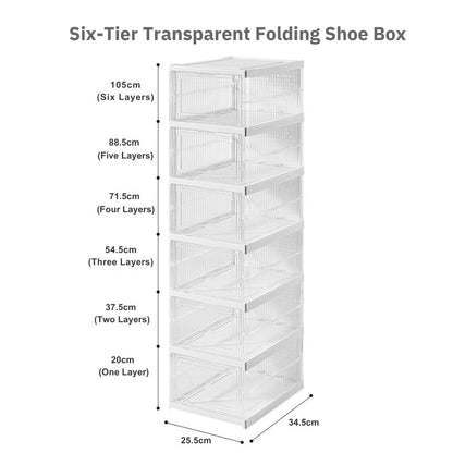 Foldable Shoe Box Transparent Display Box / Storage Box