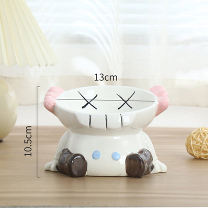 Ceramic Bowls For Cat and Dog Kaws Design Trendy Pet Bowl