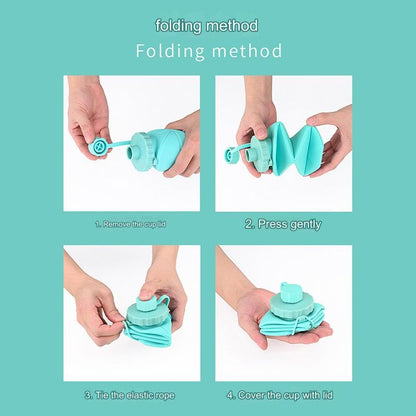 Foldable Water Bottle 350ml - 600ml Collapsible Retractable Travel Gym Sport Kids  Silicone Bottle Portable Outdoor