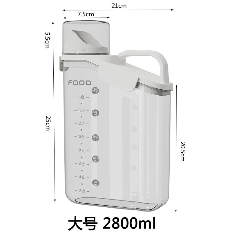 Pet Food Storage Moisture-Proof Sealed Jar Grain Barrel Large Jar With Lid Transparent Fresh-Keeping Box Barrel