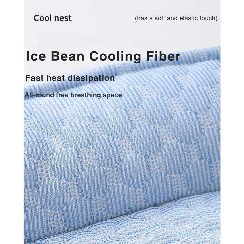 Pet Cooling Fiber Bed Universal Summer Cool Mat Pet Nest Ice Beans Large Dog Bed Mattress Cat Beds