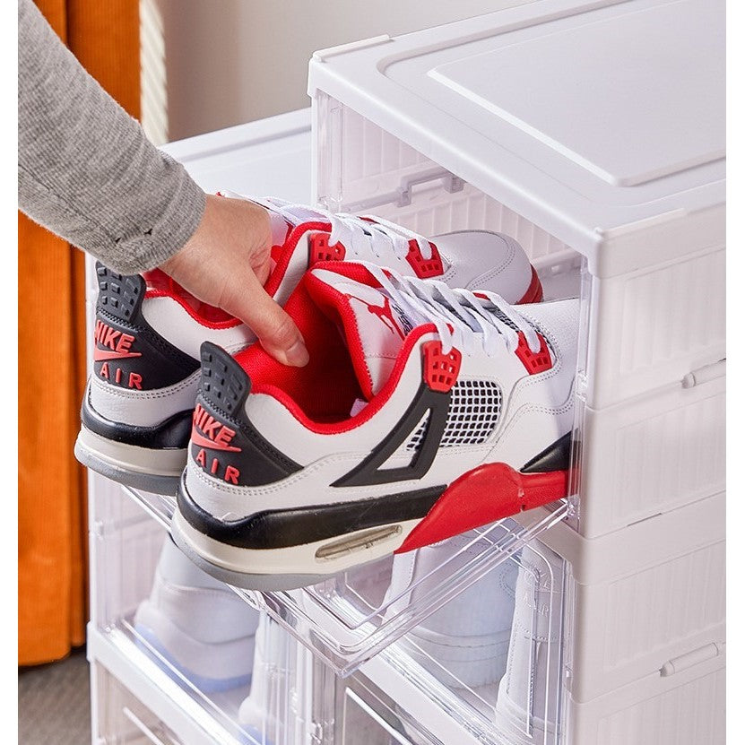 Foldable Shoe Box Transparent Display Box / Storage Box