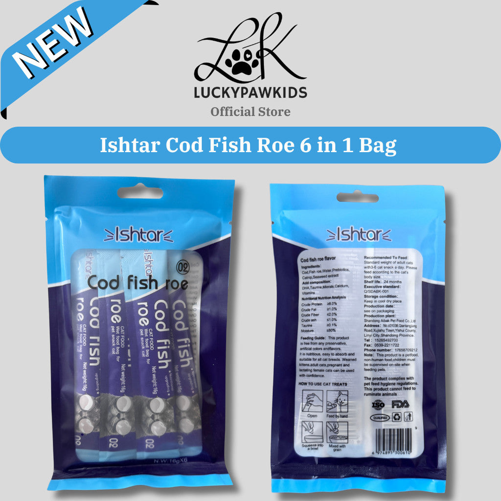 NEW Packaging High Quality Premium Ishtar Nutritious Cat Strips 6 in 1 Bag / Cat Treat / Cat Food / Cat Snacks /Wet Food