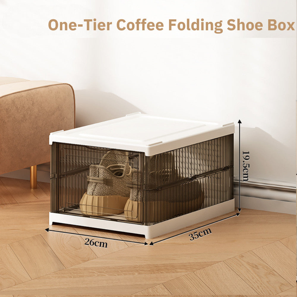 Foldable Shoe Box Transparent Display Box / Storage Box