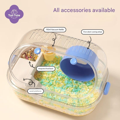Tail Tale Hamster Crystal Cage Transparent  47*31*27cm