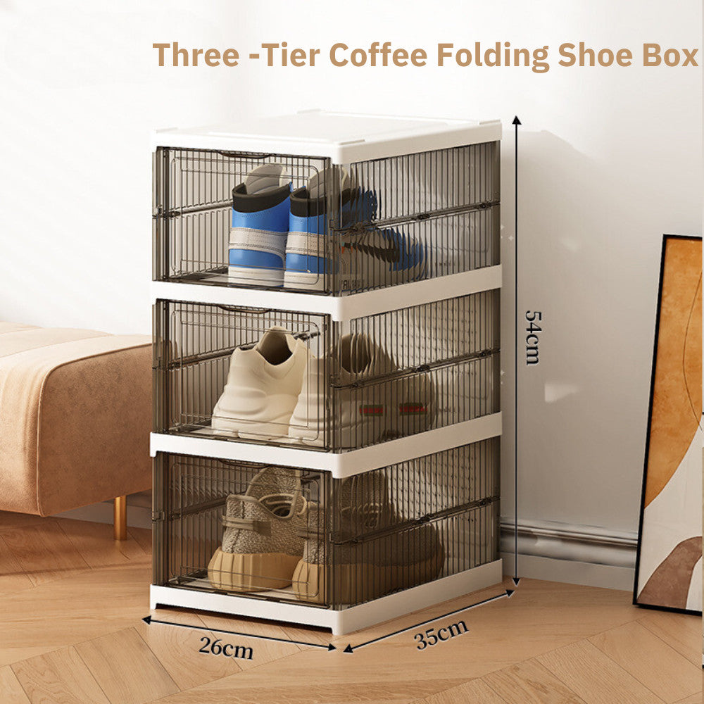 Foldable Shoe Box Transparent Display Box / Storage Box