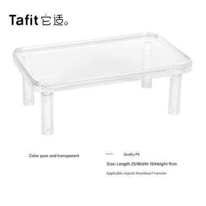Tafit Hamster Transparent Crystal Hamster Accessories House, Hideout, Platform, Ladder, Water Bottle, Toilet,  Food Bowl
