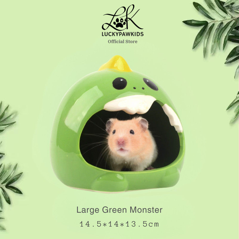 Hamster Ceramic Hideout for Dwarf Nest Syrian House Chinchilla Habitats Small Pet Cute Large & Small Hideout