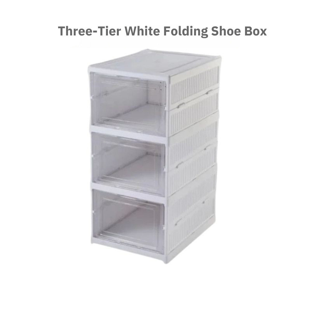 Foldable Shoe Box Transparent Display Box / Storage Box
