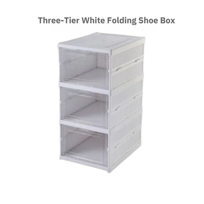 Foldable Shoe Box Transparent Display Box / Storage Box