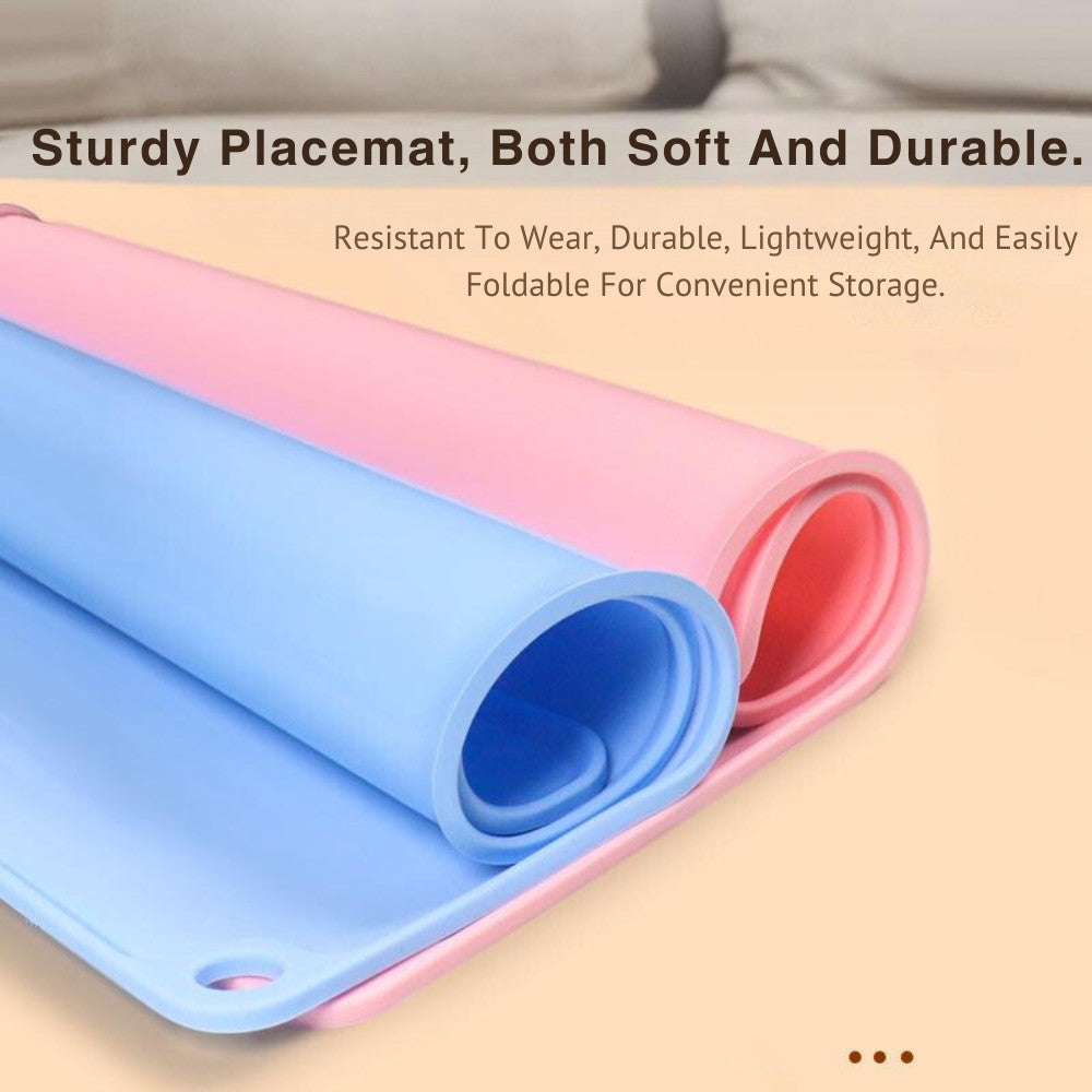 Silicone Pet Feeding Mat For Dog Cat Waterproof Non-Slip Bowl Mat Pet Feeding Placemat Easy Washing Luckypawkids