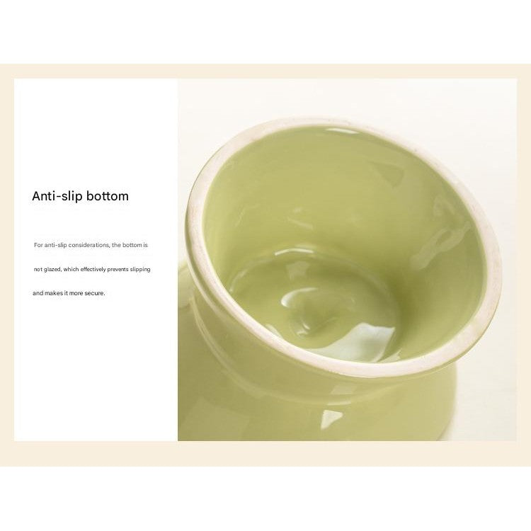 Ceramic Cat Bowl High Feet Slow Feeding Anti-Choking Neck Protection Anti-Knockover Oblique Mouth Pet Dog Bowl