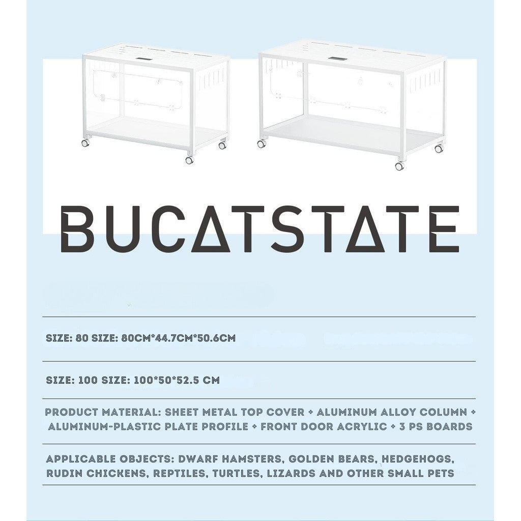 Bucatstate Hamster Cage 80cm / 100cm Stackable Design Come With Wheels