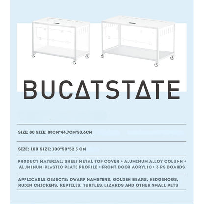 Bucatstate Hamster Cage 80cm / 100cm Stackable Design Come With Wheels