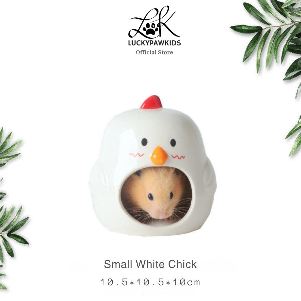 Hamster Ceramic Hideout for Dwarf Nest Syrian House Chinchilla Habitats Small Pet Cute Large & Small Hideout