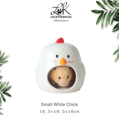 Hamster Ceramic Hideout for Dwarf Nest Syrian House Chinchilla Habitats Small Pet Cute Large & Small Hideout