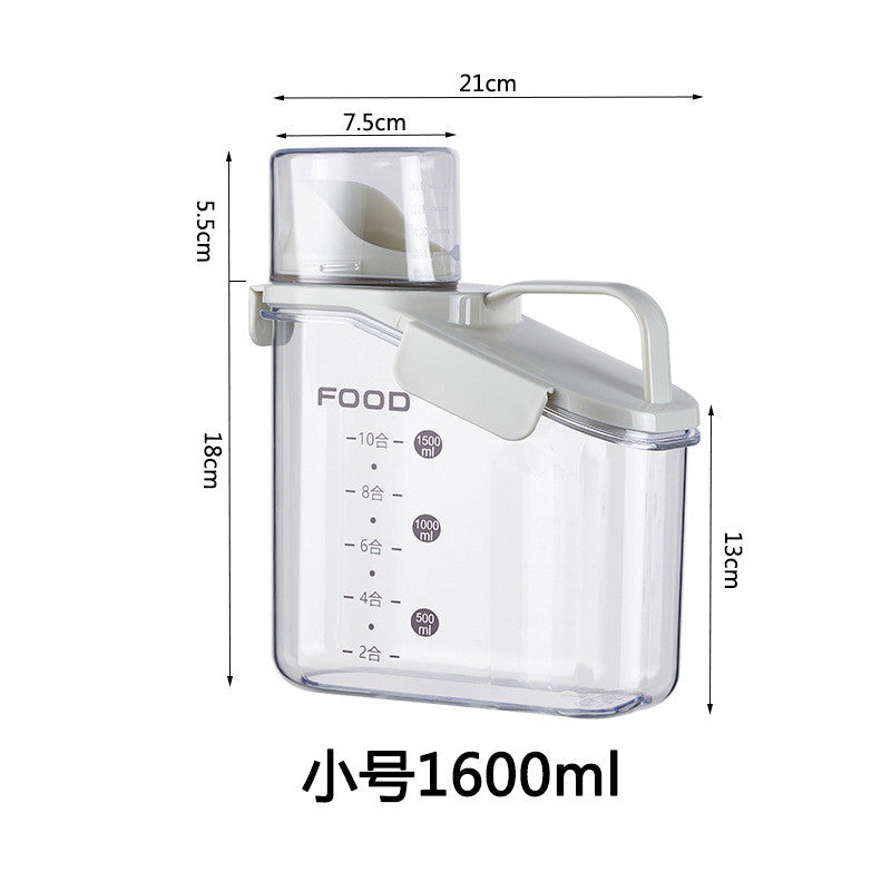 Pet Food Storage Moisture-Proof Sealed Jar Grain Barrel Large Jar With Lid Transparent Fresh-Keeping Box Barrel