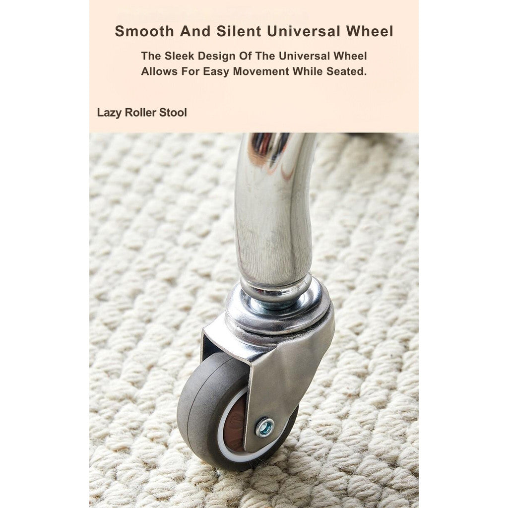 Backrest Stool With Silent Wheel 23cm Comfortable Support Stool / Round Stool