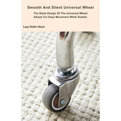 Backrest Stool With Silent Wheel 23cm Comfortable Support Stool / Round Stool