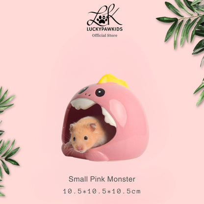 Hamster Ceramic Hideout for Dwarf Nest Syrian House Chinchilla Habitats Small Pet Cute Large & Small Hideout