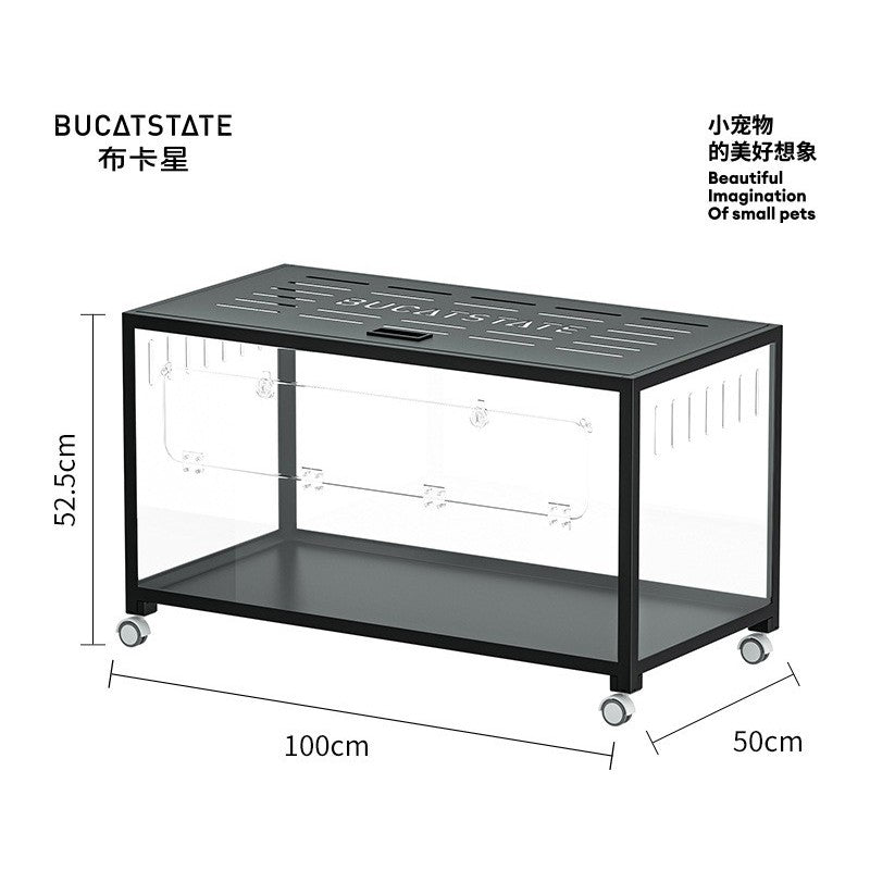 Bucatstate Hamster Cage 80cm / 100cm Stackable Design Come With Wheels