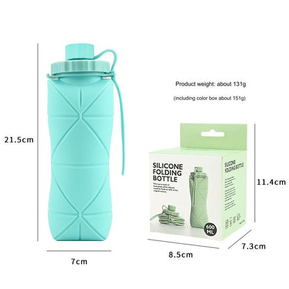 Foldable Water Bottle 350ml - 600ml Collapsible Retractable Travel Gym Sport Kids  Silicone Bottle Portable Outdoor