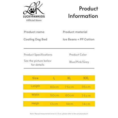 Pet Cooling Fiber Bed Universal Summer Cool Mat Pet Nest Ice Beans Large Dog Bed Mattress Cat Beds