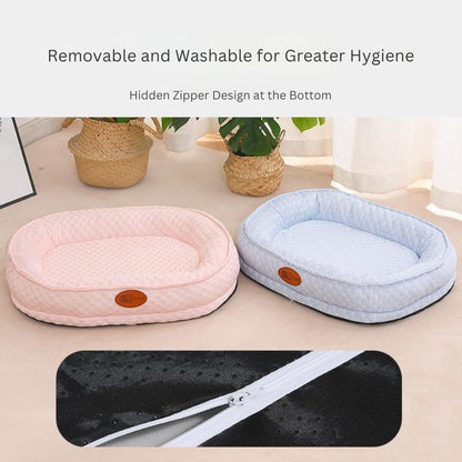 Pet Cooling Fiber Bed Universal Summer Cool Mat Pet Nest Ice Beans Large Dog Bed Mattress Cat Beds