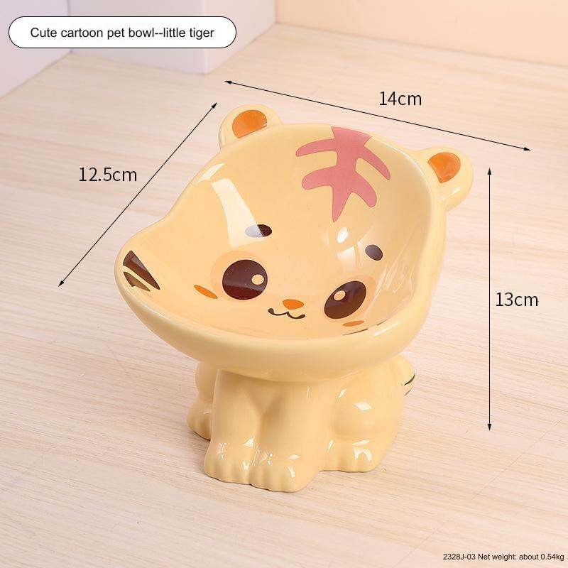 Ceramic Pet Bowl For Dog Cat With Cute Animals Design Feeders Bowls High Quality For Your Lovely Fur Kids