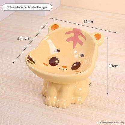 Ceramic Pet Bowl For Dog Cat With Cute Animals Design Feeders Bowls High Quality For Your Lovely Fur Kids