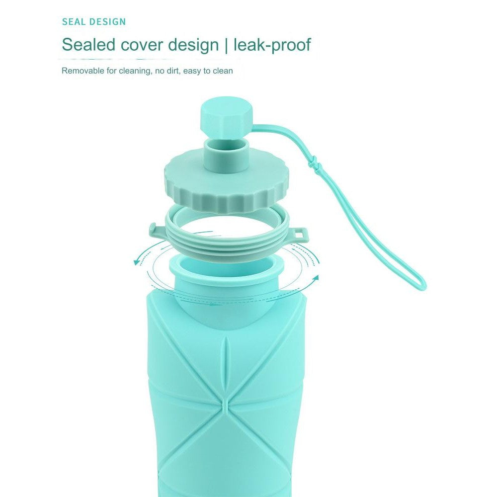Foldable Water Bottle 350ml - 600ml Collapsible Retractable Travel Gym Sport Kids  Silicone Bottle Portable Outdoor
