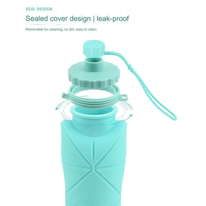 Foldable Water Bottle 350ml - 600ml Collapsible Retractable Travel Gym Sport Kids  Silicone Bottle Portable Outdoor