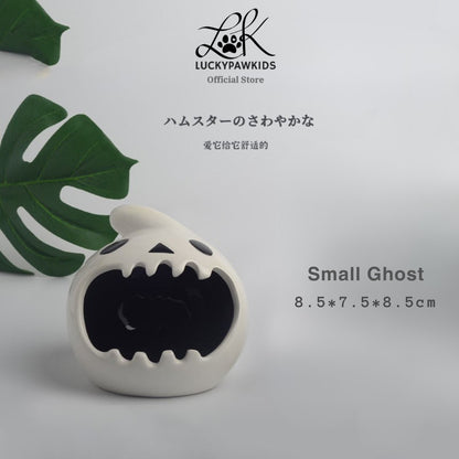 Hamster Ceramic Hideout for Dwarf Nest Syrian House Chinchilla Habitats Small Pet Cute Large & Small Hideout