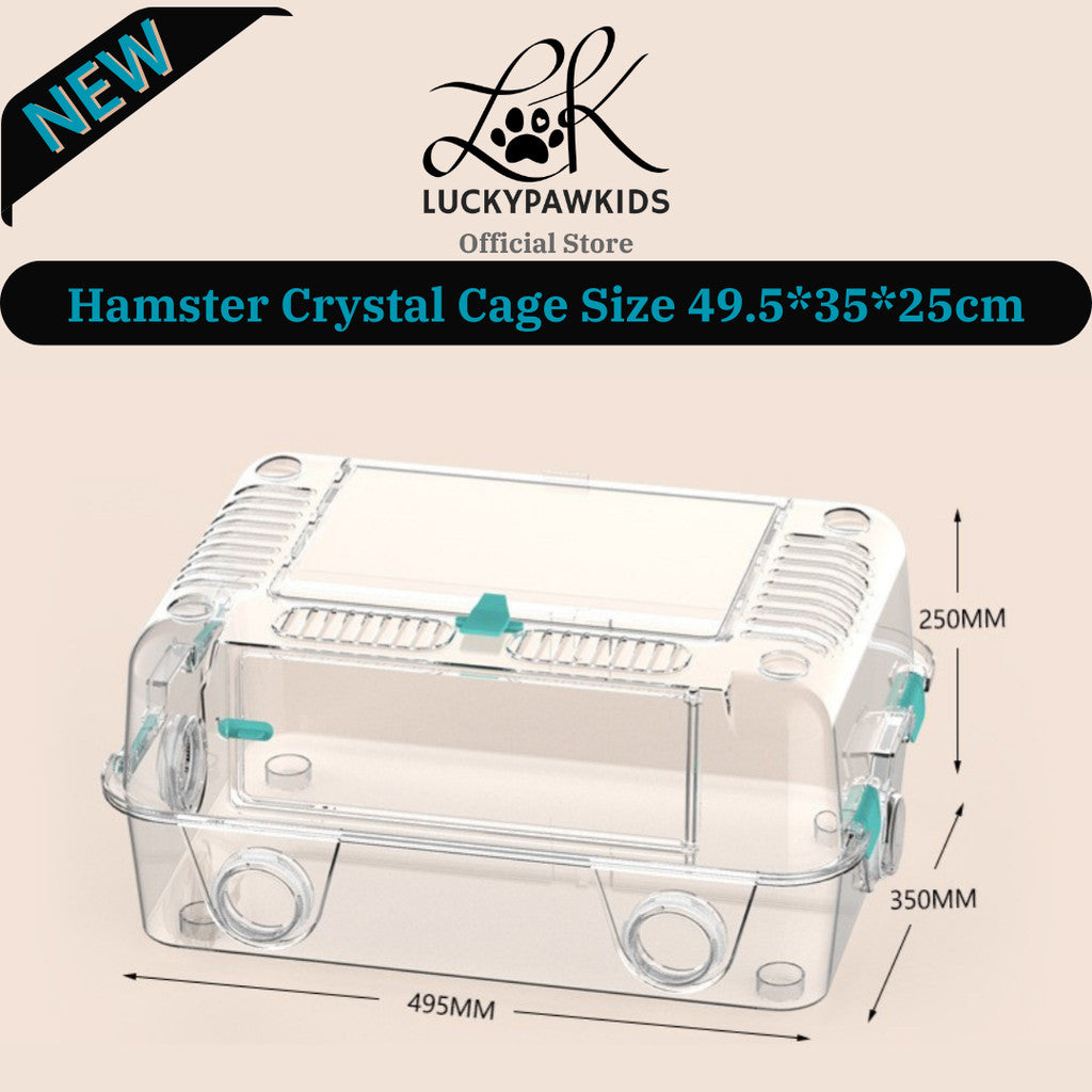 Nomoy Crystal Hamster Cage Transparent With Tunnel
