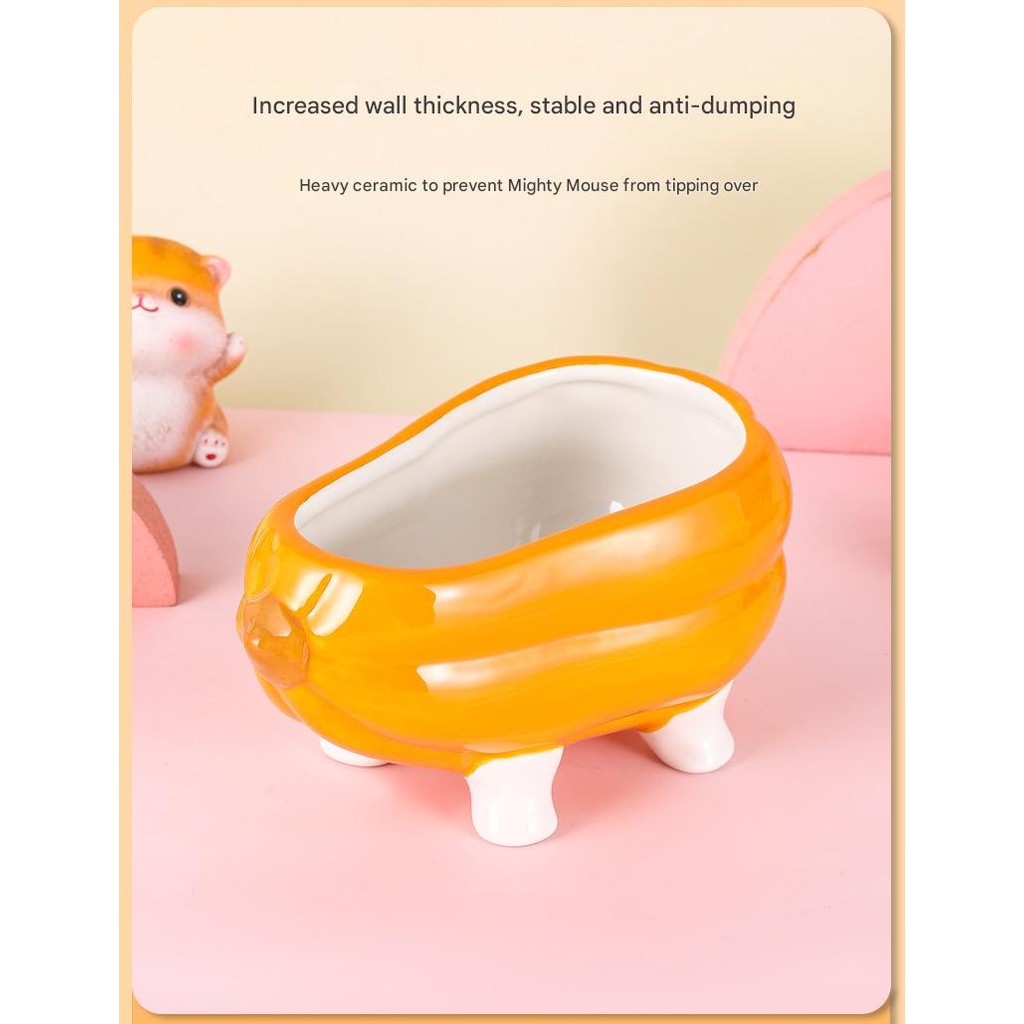 Hamster Ceramic Hideout Nest Cute Pumpkin Halloween Design