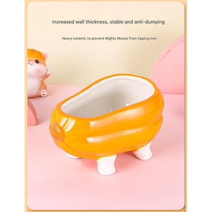 Hamster Ceramic Hideout Nest Cute Pumpkin Halloween Design