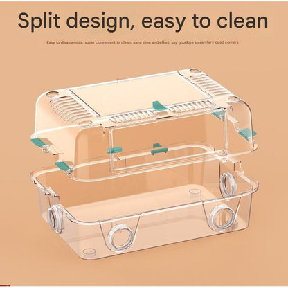 Nomoy Crystal Hamster Cage Transparent With Tunnel