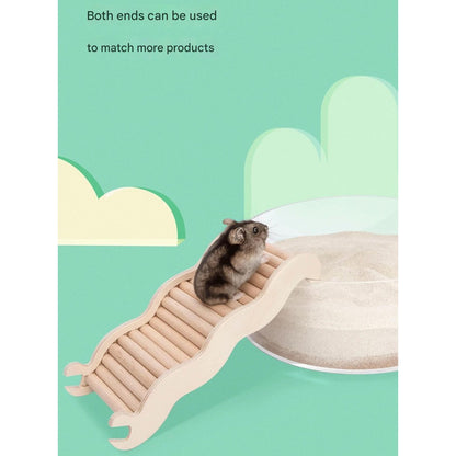 Niteangel Hamster Wooden Platforms Ladder Hideout Water Bottle Holder Bathroom Toilet Fences Accessories