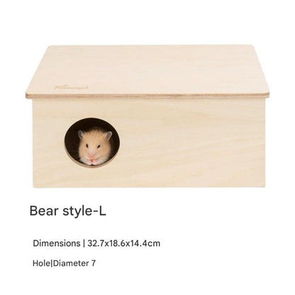 Niteangel Hamster Wooden Platforms Ladder Hideout Water Bottle Holder Bathroom Toilet Fences Accessories