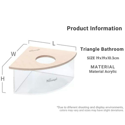 Niteangel Hamster Wooden Platforms Ladder Hideout Water Bottle Holder Bathroom Toilet Fences Accessories