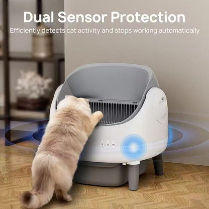 Open-Top Automated Cat Litter Box New Mini Version – Say Goodbye to Scooping Forever - Luckypawkids