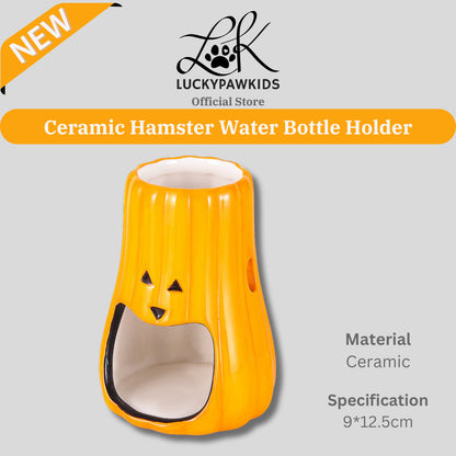 Hamster Ceramic Hideout Nest Cute Pumpkin Halloween Design