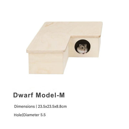 Niteangel Hamster Wooden Platforms Ladder Hideout Water Bottle Holder Bathroom Toilet Fences Accessories