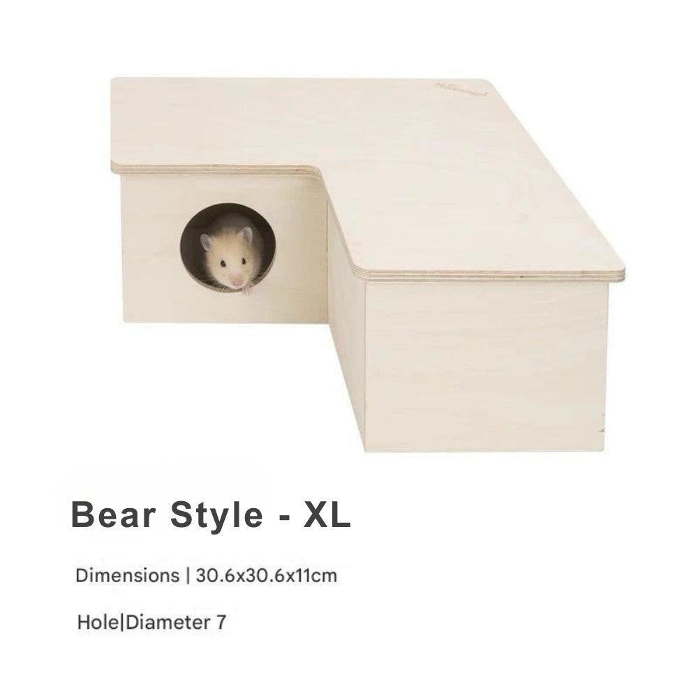 Niteangel Hamster Wooden Platforms Ladder Hideout Water Bottle Holder Bathroom Toilet Fences Accessories