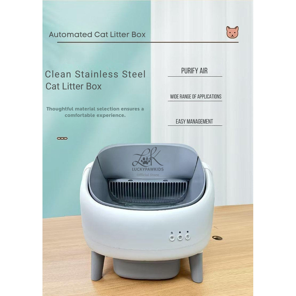 Open-Top Automated Cat Litter Box New Mini Version – Say Goodbye to Scooping Forever - Luckypawkids