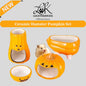Hamster Ceramic Hideout Nest Cute Pumpkin Halloween Design