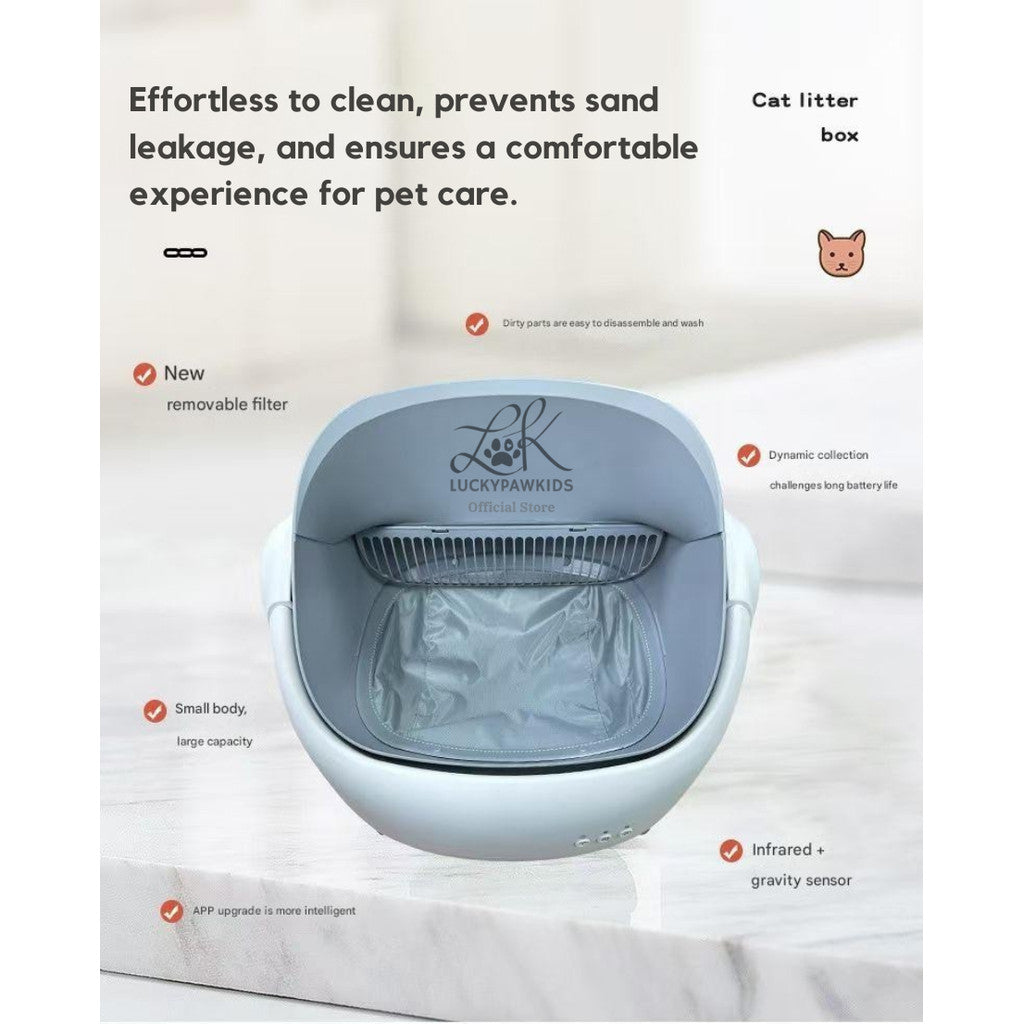 Open-Top Automated Cat Litter Box New Mini Version – Say Goodbye to Scooping Forever - Luckypawkids