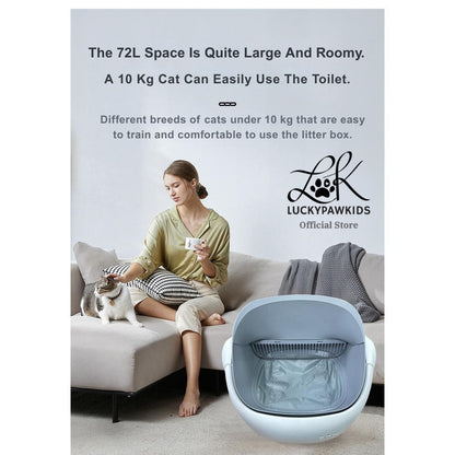 Open-Top Automated Cat Litter Box New Mini Version – Say Goodbye to Scooping Forever - Luckypawkids